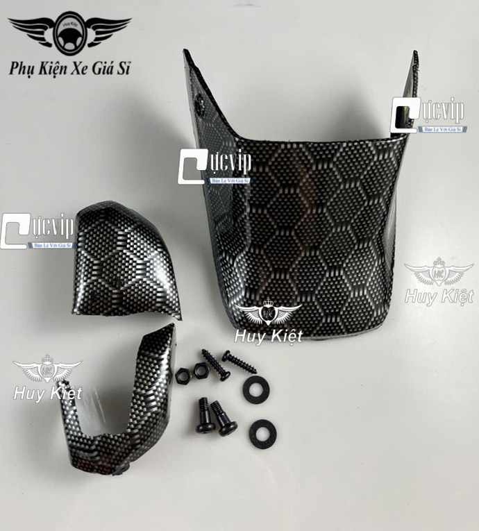 Ốp Dè Sau + Xi Nhan Trước Carbon (Tặng Ốc) Cho Dream 100cc 110cc, Dream Lùn, Dream Thái MS6662