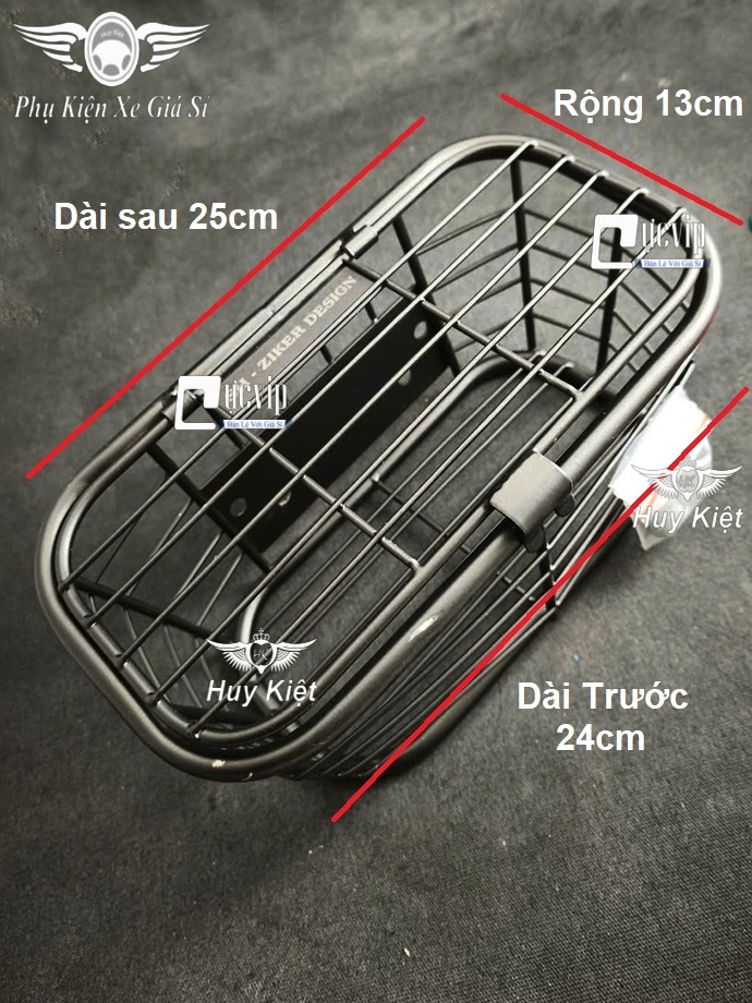 Rổ [Inox] [Inox Sơn Tỉnh Điện Đen] Scoopy 110 (2016 - 2025) Tặng Kèm Ốc MS6674