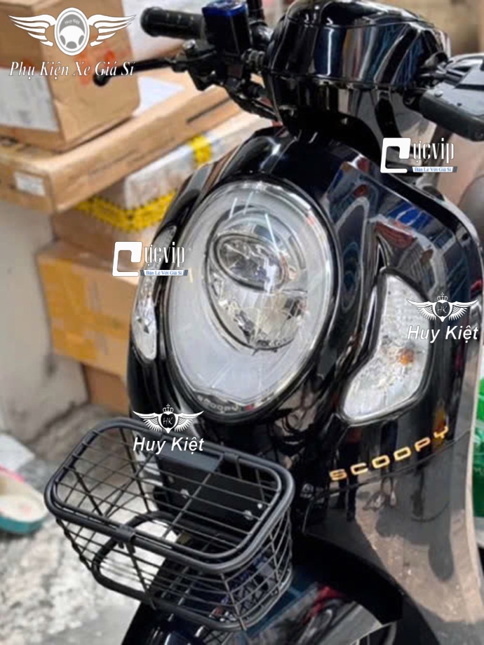 Rổ [Inox] [Inox Sơn Tỉnh Điện Đen] Scoopy 110 (2016 - 2025) Tặng Kèm Ốc MS6674