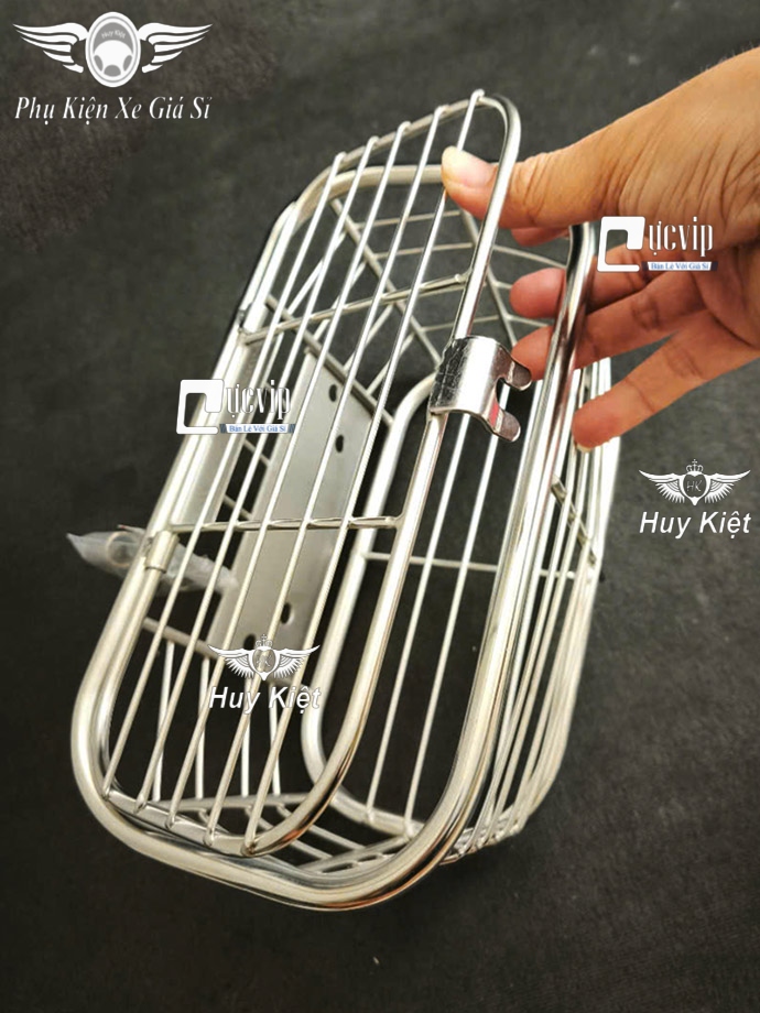 Rổ [Inox] [Inox Sơn Tỉnh Điện Đen] Scoopy 110 (2016 - 2025) Tặng Kèm Ốc MS6674