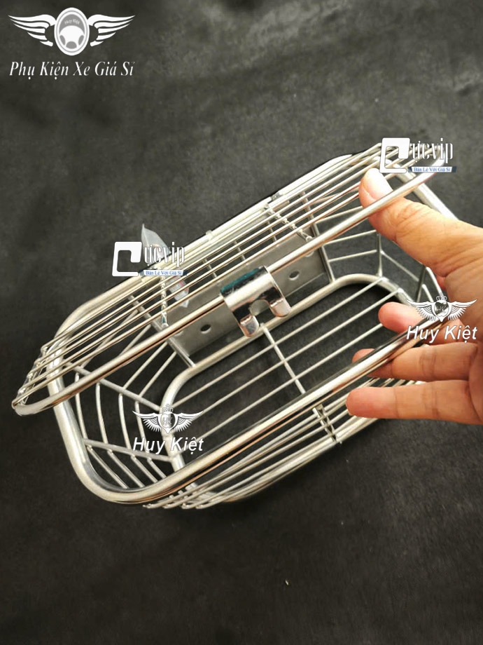 Rổ [Inox] [Inox Sơn Tỉnh Điện Đen] Scoopy 110 (2016 - 2025) Tặng Kèm Ốc MS6674