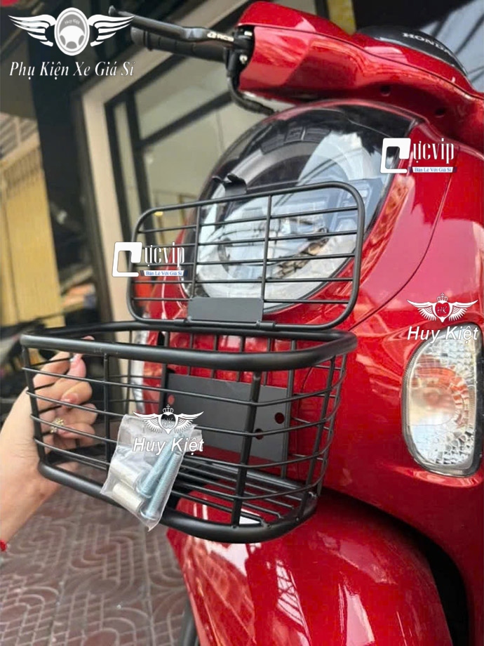 Rổ [Inox] [Inox Sơn Tỉnh Điện Đen] Scoopy 110 (2016 - 2025) Tặng Kèm Ốc MS6674