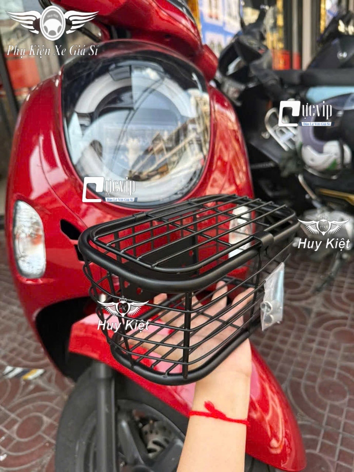 Rổ [Inox] [Inox Sơn Tỉnh Điện Đen] Scoopy 110 (2016 - 2025) Tặng Kèm Ốc MS6674