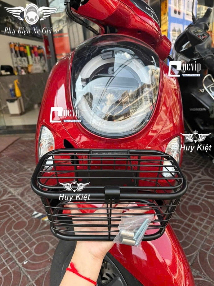 Rổ [Inox] [Inox Sơn Tỉnh Điện Đen] Scoopy 110 (2016 - 2025) Tặng Kèm Ốc MS6674