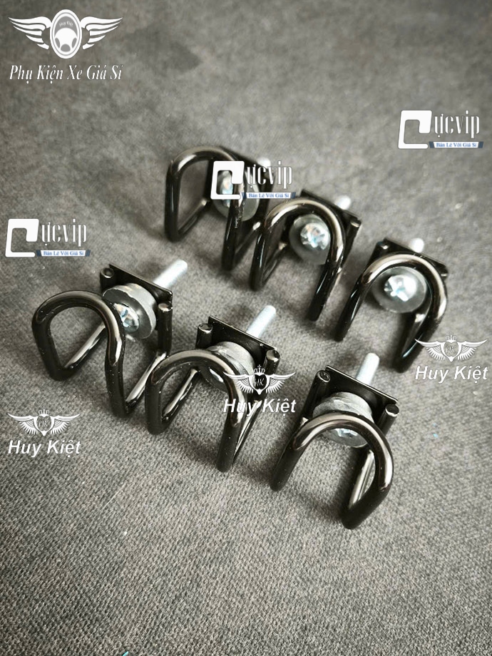 (Inox Sơn Đen) Móc Treo Đồ Xe Máy Kiểu [Chữ U] Gắn Baga Giữa Các Loại Xe MS6675