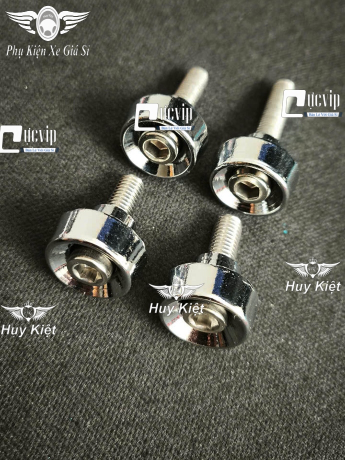 [Tặng Ốc Inox 304] Combo 4 Khâu Gác Chân (NHÔM Xi Niken) Sáng Bóng Gắn Xe Super Dream, Dream Lùn, Dream Thái, Wave Cũ, Wave Nhỏ MS6677