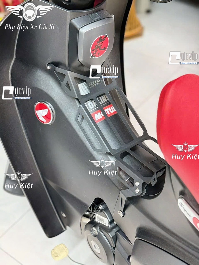 Baga Giữa Super Cub C125 2018 - 2025 Kiểu Sọc GTR Sơn Tỉnh Điện Đen MS6685