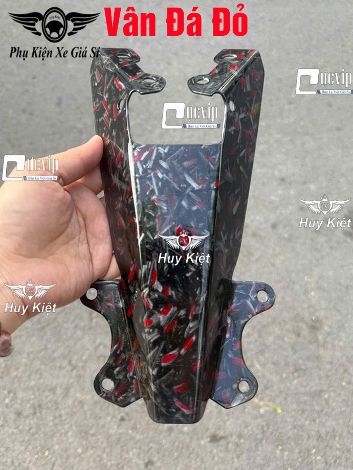 Pát Đuôi Dè Sau Exciter 150 [Inox 304 Sơn CARBON FIBER] Vân Đá, Tổ Ong MS6702