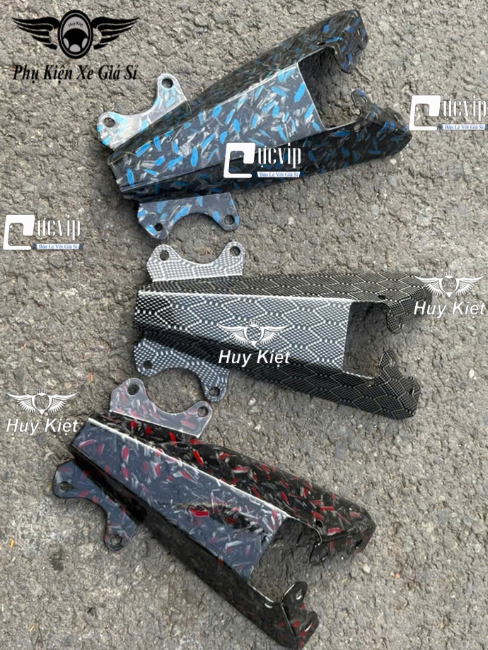 Pát Đuôi Dè Sau Exciter 150 [Inox 304 Sơn CARBON FIBER] Vân Đá, Tổ Ong MS6702