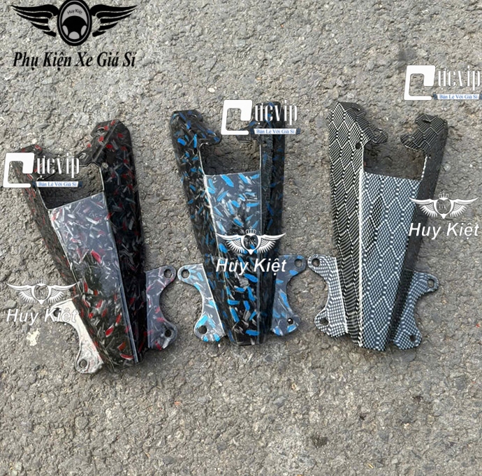 Pát Đuôi Dè Sau Exciter 150 [Inox 304 Sơn CARBON FIBER] Vân Đá, Tổ Ong MS6702