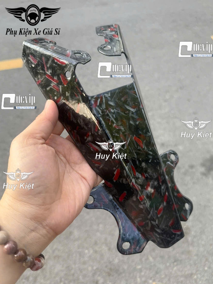 Pát Đuôi Dè Sau Exciter 150 [Inox 304 Sơn CARBON FIBER] Vân Đá, Tổ Ong MS6702