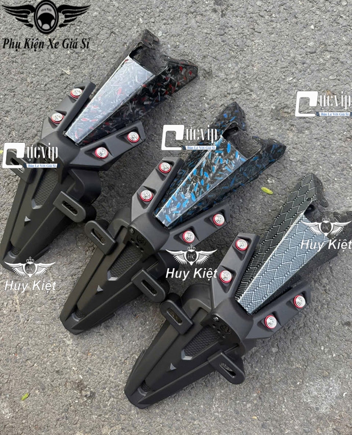 Bộ Dè Sau Exciter 150 + Đuôi Đèn [Inox 304 Sơn CARBON FIBER] + 4 Ốc Phay Thái Kèm Lông Đền Đỏ MS6703