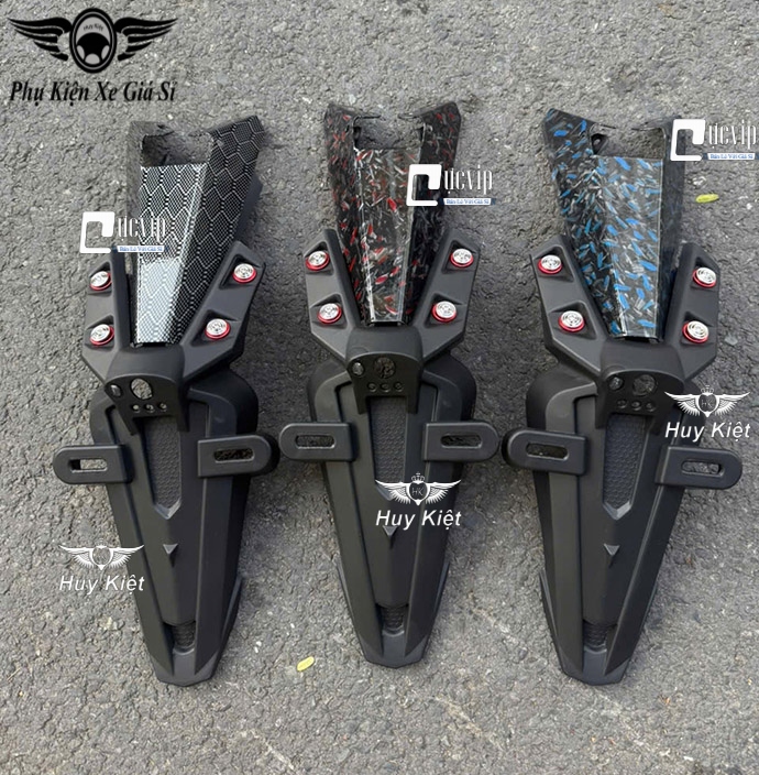 Bộ Dè Sau Exciter 150 + Đuôi Đèn [Inox 304 Sơn CARBON FIBER] + 4 Ốc Phay Thái Kèm Lông Đền Đỏ MS6703