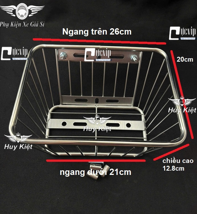 [Không Nắp] Rổ Inox Đa Năng Cỡ Trung Chế Được Nhiều Dòng Xe MS6714
