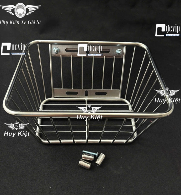 [Không Nắp] Rổ Inox Đa Năng Cỡ Trung Chế Được Nhiều Dòng Xe MS6714