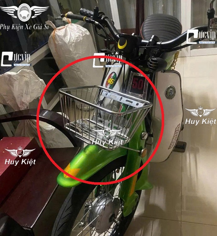 [Không Nắp] Rổ [Inox] (Sơn Tĩnh Điện Đen) Đa Năng Cỡ Trung Chế Được Nhiều Dòng Xe MS6715