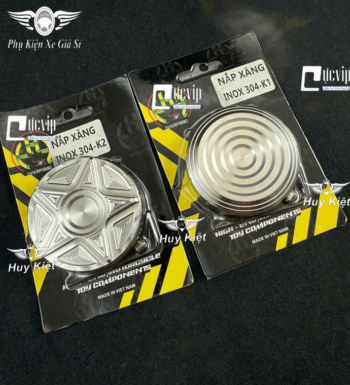 Ốp Nắp Bình Xăng Salaya [Thái][Ngôi Sao](INOX 304 Nguyên Khối) Gắn Xe Honda, Yamaha, Suzuki CÓ NẮP XĂNG PHẲNG MS6742