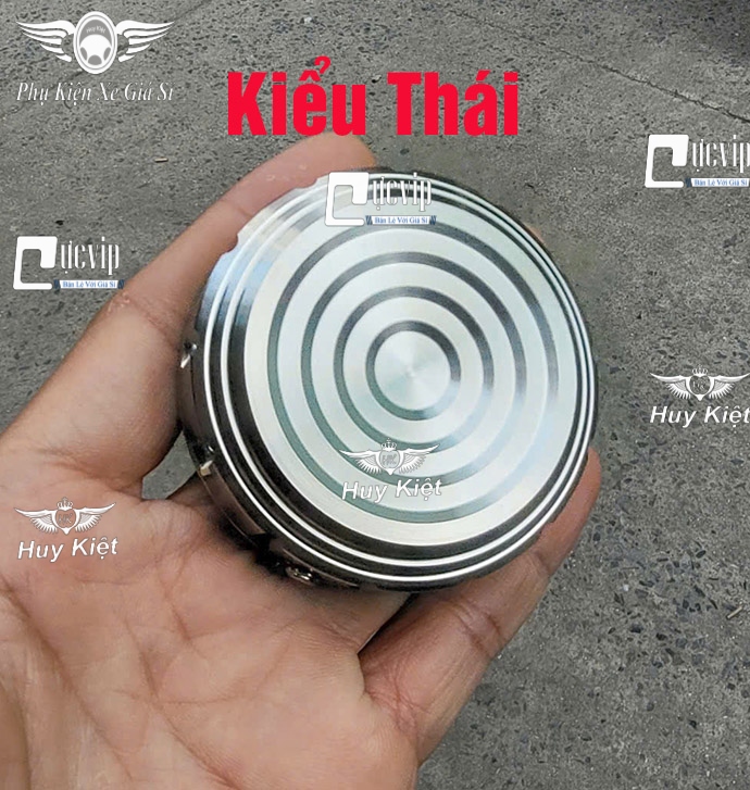 Ốp Nắp Bình Xăng Salaya [Thái][Ngôi Sao](INOX 304 Nguyên Khối) Gắn Xe Honda, Yamaha, Suzuki CÓ NẮP XĂNG PHẲNG MS6742
