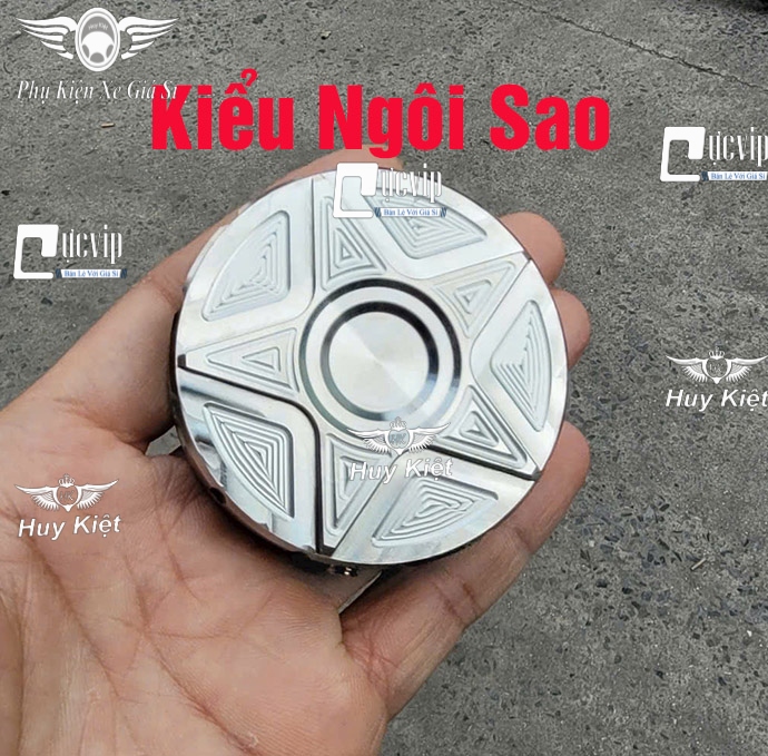 Ốp Nắp Bình Xăng Salaya [Thái][Ngôi Sao](INOX 304 Nguyên Khối) Gắn Xe Honda, Yamaha, Suzuki CÓ NẮP XĂNG PHẲNG MS6742