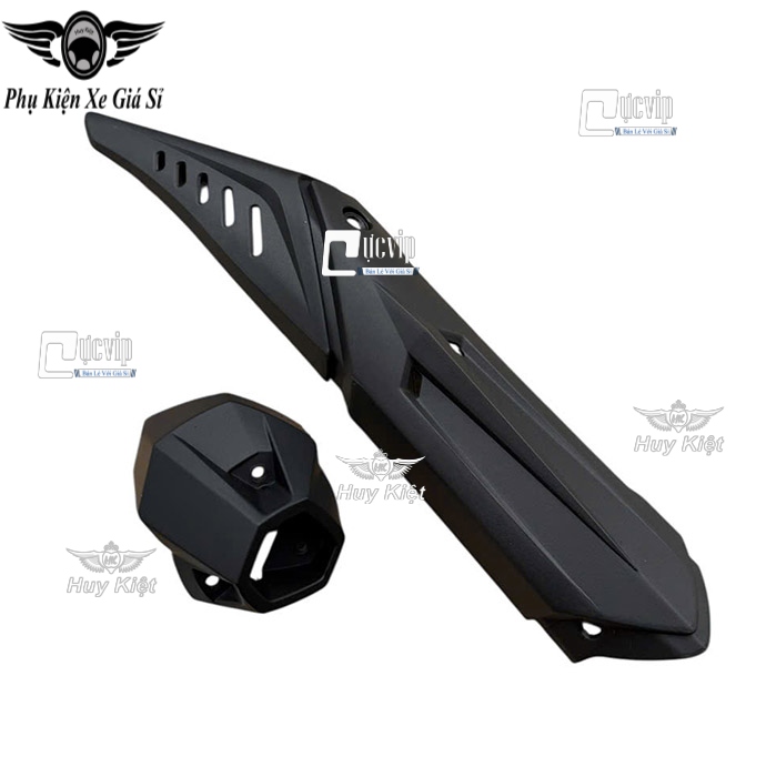 [Mẫu Thái] Ốp Che Pô Và Chụp Đích Pô Gắn WINNER V1, WINNER 150 Đen Nhám MS6757