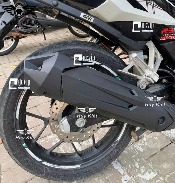 [Mẫu Thái] Ốp Che Pô Và Chụp Đích Pô Gắn WINNER V1, WINNER 150 Đen Nhám MS6757