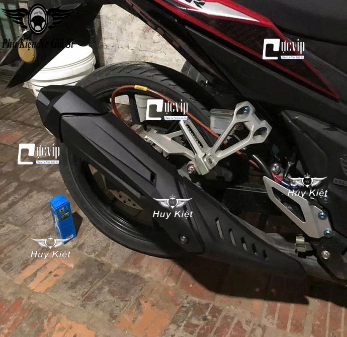 [Mẫu Thái] Ốp Che Pô Và Chụp Đích Pô Gắn WINNER V1, WINNER 150 Đen Nhám MS6757