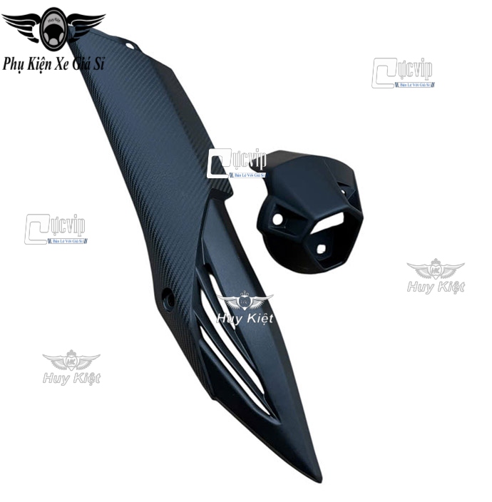 Ốp Che Pô Và Chụp Đích Pô Gắn WINNER V1, WINNER 150 Đen Nhám MS6758