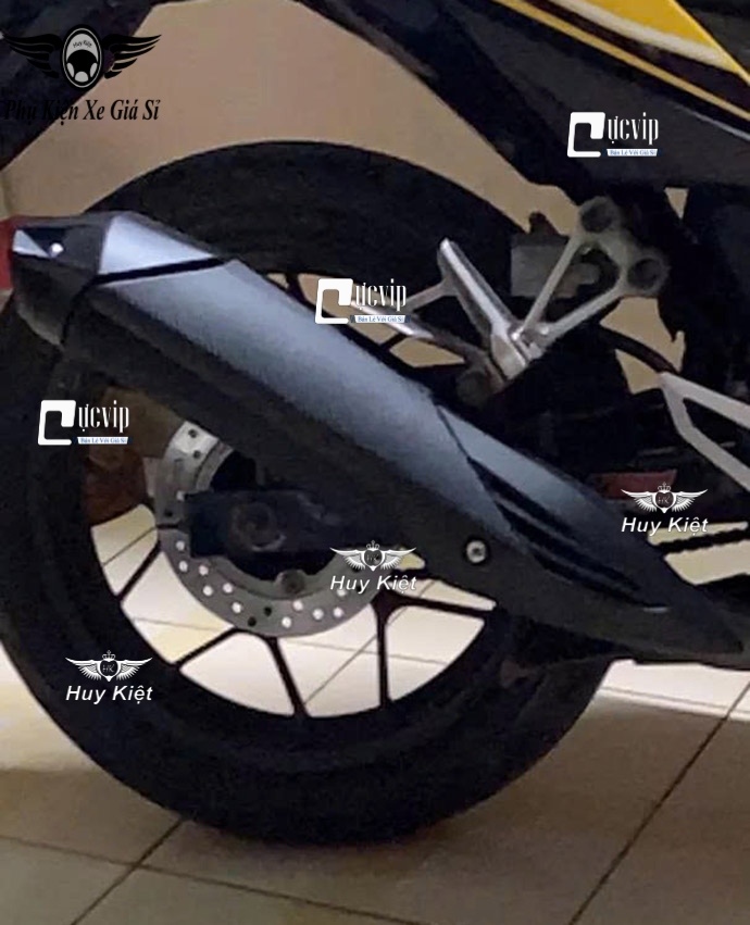 Ốp Che Pô Và Chụp Đích Pô Gắn WINNER V1, WINNER 150 Đen Nhám MS6758