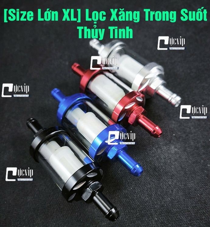 Lọc Xăng Thủy Tinh Trong Suốt [Size Lớn] Gắn Wave Dream Sirius Jupiter Future Cub MS6760