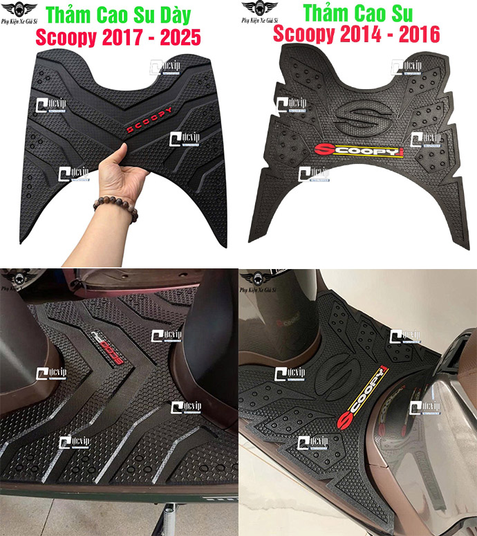 Thảm Lót Chân Trước Scoopy 110 (2014 - 2025) Cao Su Dày MS6774