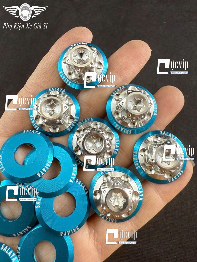 Ốc Chân Kính (Gương) Bông D3 Inox 304 [Tặng Lông Đền Chữ SALAYA] Gắn Wave, Dr, Cub, Fu, AB, Vario, PCX, Vision, SH, SH Mode, Lead, Sonic, Win, Ex, Si, NVX, Yaz (Giá 1 Ốc) MS6785