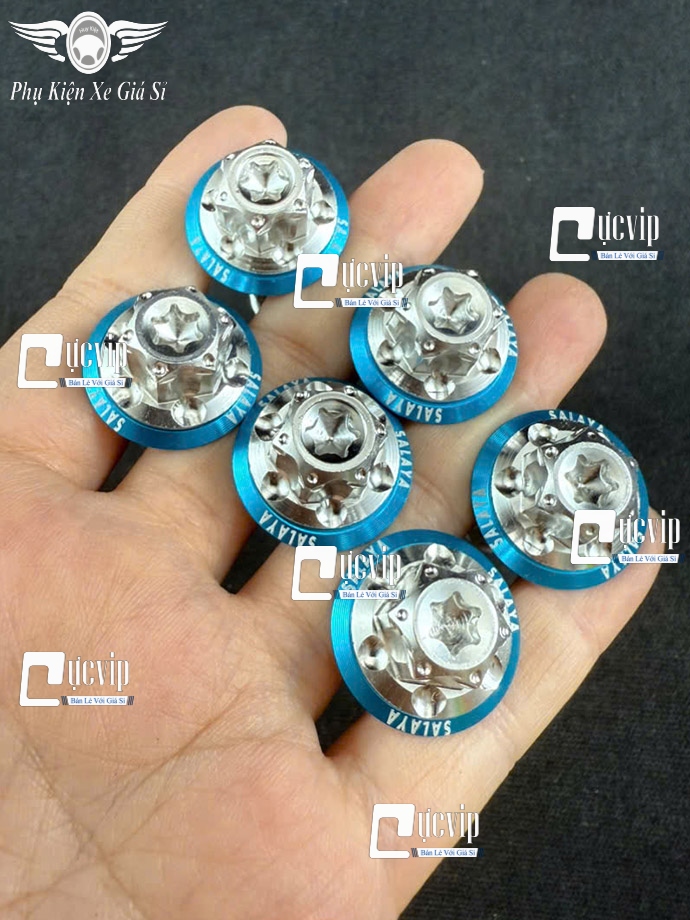 Ốc Chân Kính (Gương) Bông D3 Inox 304 [Tặng Lông Đền Chữ SALAYA] Gắn Wave, Dr, Cub, Fu, AB, Vario, PCX, Vision, SH, SH Mode, Lead, Sonic, Win, Ex, Si, NVX, Yaz (Giá 1 Ốc) MS6785