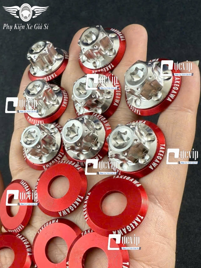 Ốc Chân Kính (Gương) Bông D3 Inox 304 [Tặng Lông Đền TAKEGAWA] Gắn Wave, Dr, Cub, Fu, AB, Vario, PCX, Vision, SH, SH Mode, Lead, Sonic, Win, Ex, Si, NVX, Yaz (Giá 1 Ốc) MS6786