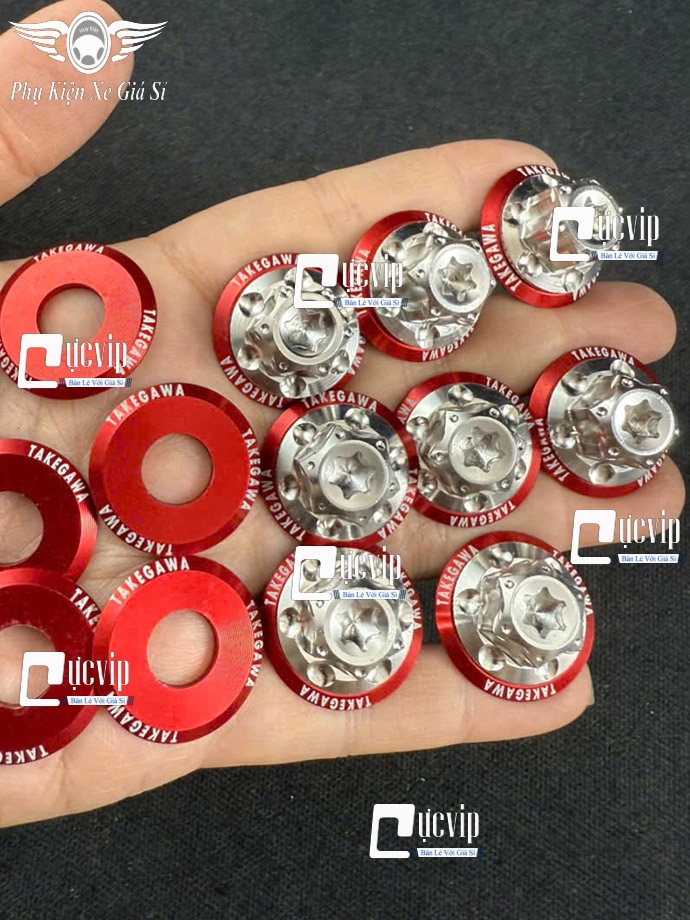 Ốc Chân Kính (Gương) Bông D3 Inox 304 [Tặng Lông Đền TAKEGAWA] Gắn Wave, Dr, Cub, Fu, AB, Vario, PCX, Vision, SH, SH Mode, Lead, Sonic, Win, Ex, Si, NVX, Yaz (Giá 1 Ốc) MS6786