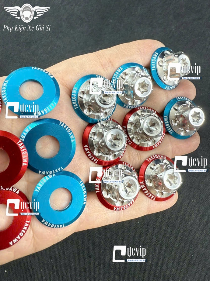 Ốc Chân Kính (Gương) Bông D3 Inox 304 [Tặng Lông Đền TAKEGAWA] Gắn Wave, Dr, Cub, Fu, AB, Vario, PCX, Vision, SH, SH Mode, Lead, Sonic, Win, Ex, Si, NVX, Yaz (Giá 1 Ốc) MS6786