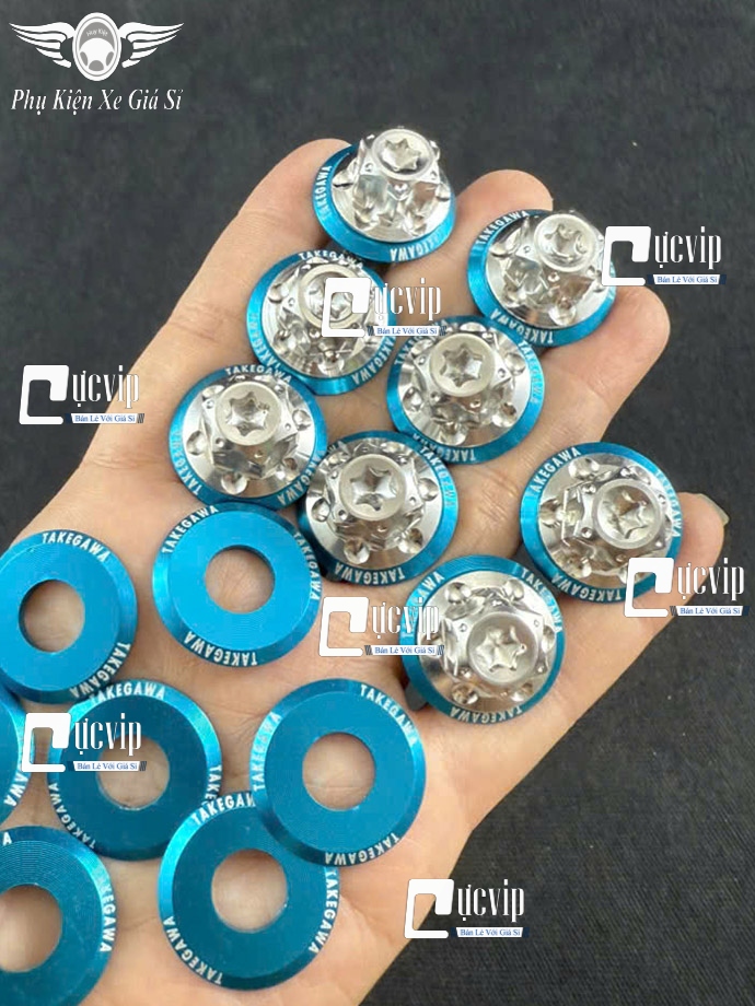 Ốc Chân Kính (Gương) Bông D3 Inox 304 [Tặng Lông Đền TAKEGAWA] Gắn Wave, Dr, Cub, Fu, AB, Vario, PCX, Vision, SH, SH Mode, Lead, Sonic, Win, Ex, Si, NVX, Yaz (Giá 1 Ốc) MS6786