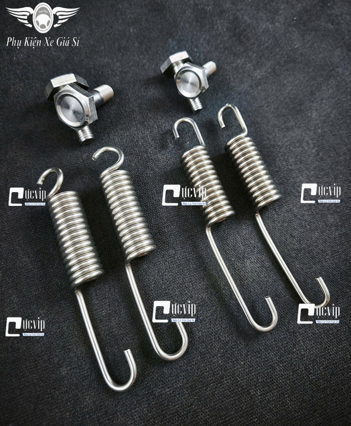 Ốc Xỏ + Lò Xo Chân Chống Nghiêng Inox 304 Gắn Winner, Exciter, Sonic, Sirius, Future, Dr, Wave, Wave A 2017, Jupiter MS6795
