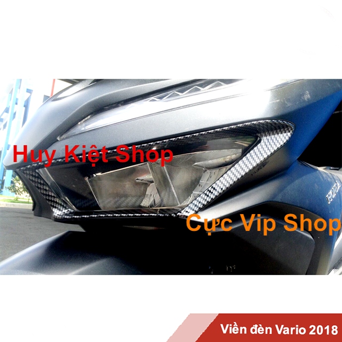 Ốp Viền Đèn Trước Vario 2018 - 2019 K2 Xi Inox MS2051