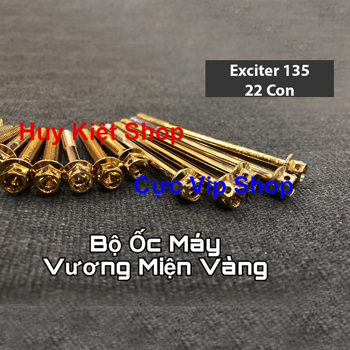 Bộ Ốc Máy Vương Miện Vàng Cho Xe Exciter 135 MS2156