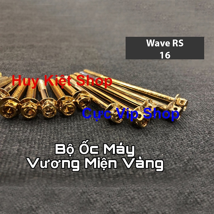 Bộ Ốc Máy Vương Miện Vàng Cho Xe Wave RS MS2161