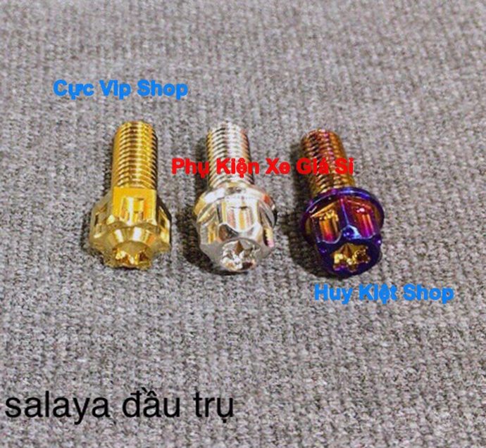 Ốc 8 Ly Salaya Đầu Trụ Inox, Xi Titan, Xi Vàng MS2372