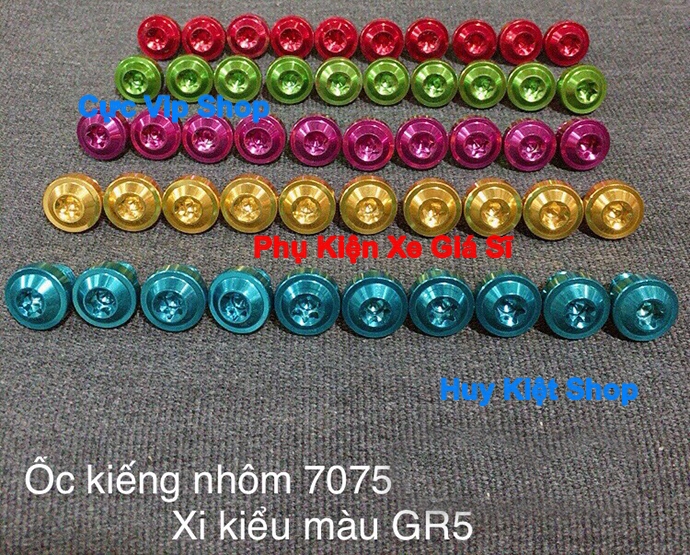 Ốc Chân Kiếng Nhôm Xi Kiểu GR5 Ren Ngược MS2380