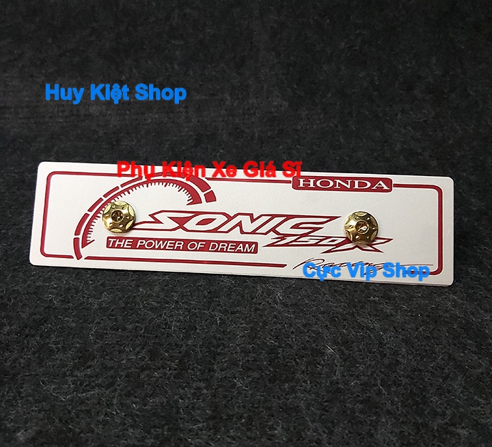 Bảng Tên Sonic Nhôm Màu (Tặng Kèm 2 Ốc Xi Vàng ) MS2463