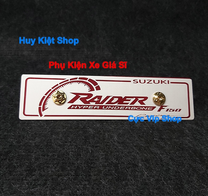 Bảng Tên Raider Nhôm Màu (Tặng Kèm 2 Ốc Xi Titan Vàng) MS2465