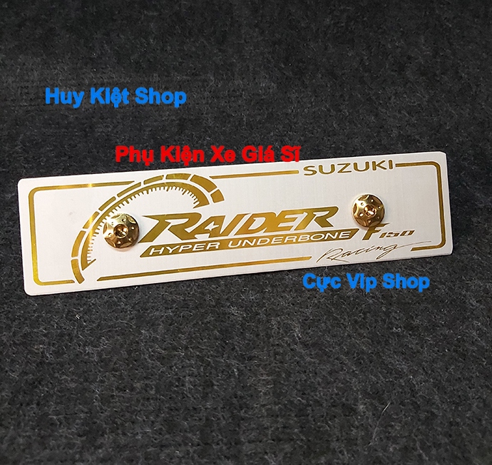 Bảng Tên Raider Nhôm Màu (Tặng Kèm 2 Ốc Xi Titan Vàng) MS2465