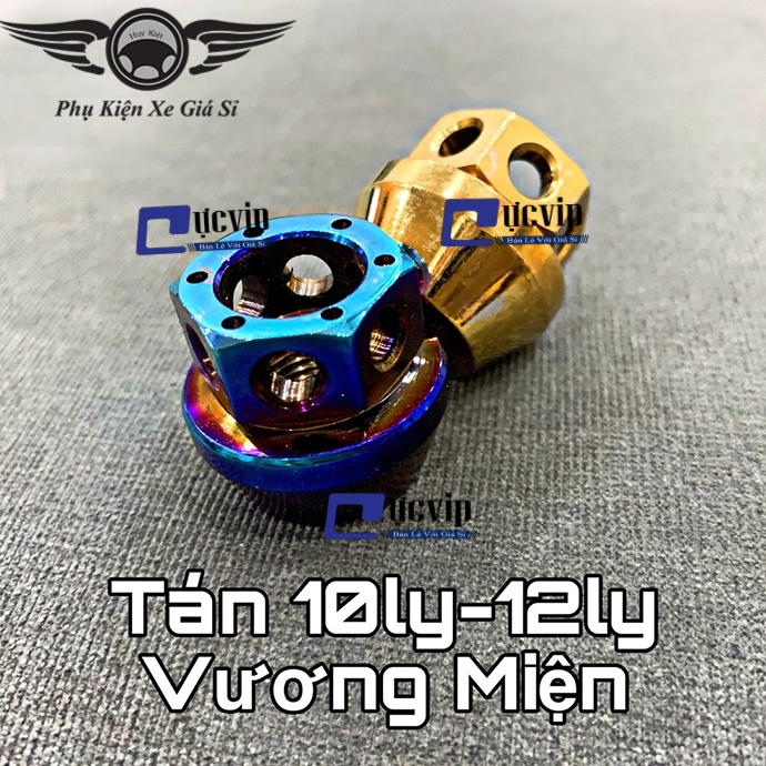 Tán 10 Ly, 12 Ly Vương Miện Xi Titan, Vàng MS2778