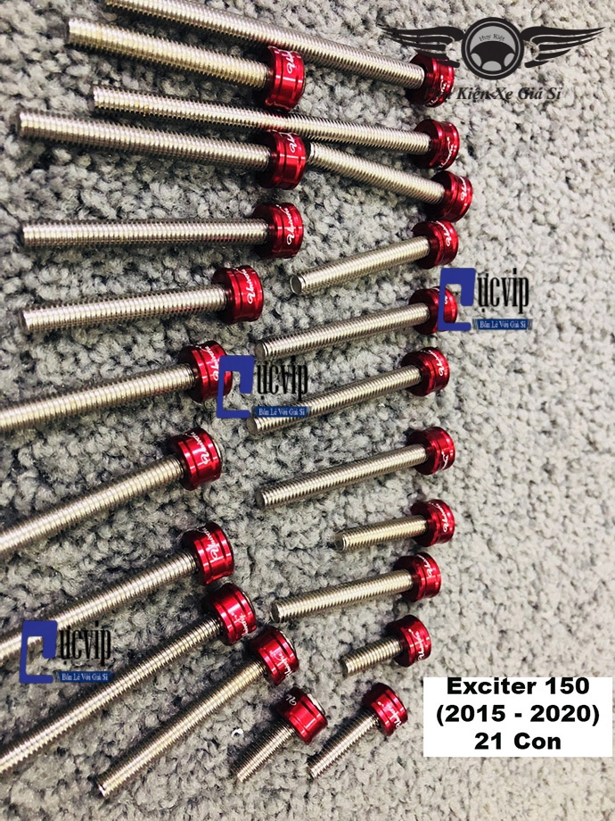 Bộ Ốc Máy Exciter 150 (2015 - 2020) Lông Đền Nhôm CNC MS2830