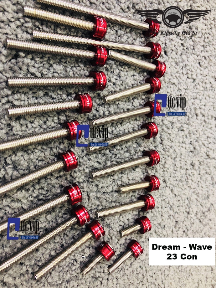 Bộ Ốc Máy Wave - Dream Lông Đền Nhôm CNC MS2831