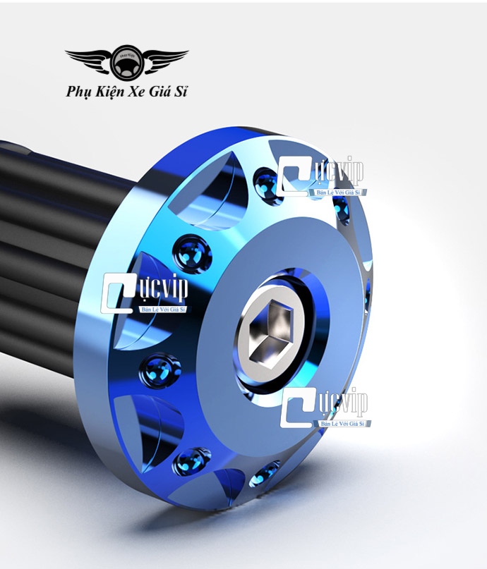 Cặp Gù Tay Lái Nhôm CNC Hoa Tuyết Chấm Bi MS3125
