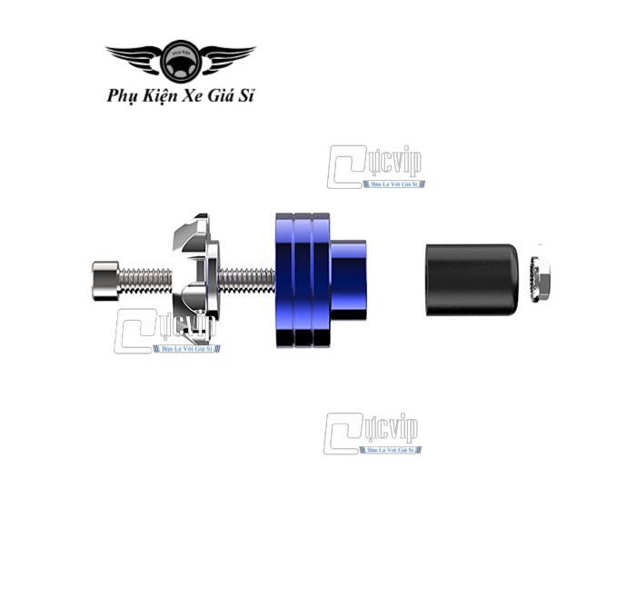 Cặp Gù Tay Lái Nhôm CNC 2 Màu MS3127